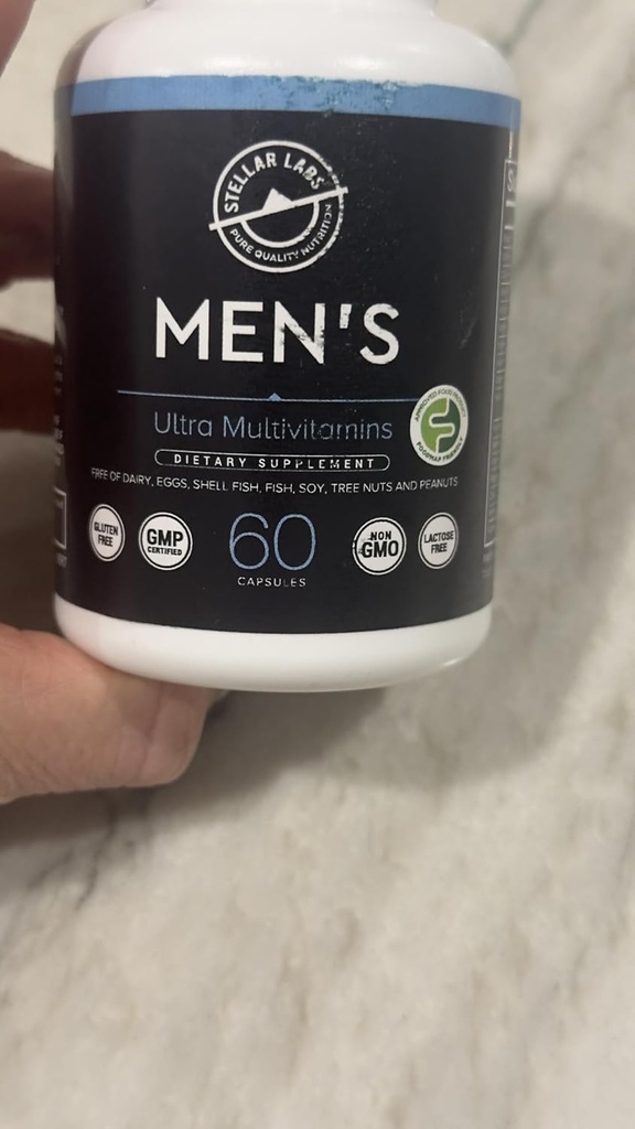 Stellar Labs Mannen Low VODMAP Vegan dagelijks Multivitamine, Geen ijzer 