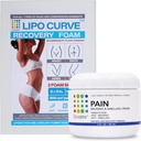 Arnica Montana Kneuzing & Zwelling Cream & Lipocurve Foam Post Chirurgie Pads Bundle, voor Liposuctie Post Chirurgie Herstel & Lymfatische Drainage
