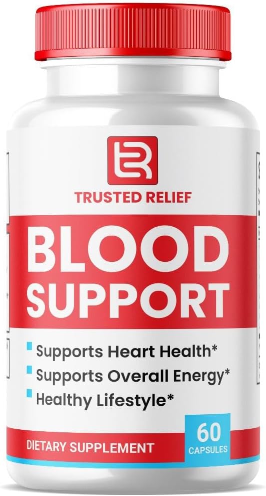 (1 Pack) Trusted Relief Blood Support Capsules, Trusted Relief Capsules Alle natuurlijke formule voor stabiele niveaus en gezonde Circulatie, Premium Supplement (60 capsules)