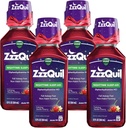 ZzzQuil, Nacht slaaphulp vloeistof, 50 mg difenhydramine HCl, No.1 Sleep-Aid merk, Calming Vanilla Cherry smaak, Non-Habit vorming, 12 FL OZ (pakket van 4)