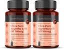 Ultra Pure Krill Oil 500mg x 240 Capsules (2 flessen) - Gebronzen in de Onvervuilde Wateren van Antarctica Het verstrekken van een rijke aanvoer van Astaxanthine, Omega 3, en vitamine D