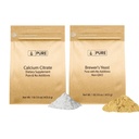 Pure Original Ingredients Brewer's Gist en Calcium Citrate Bundle, 1 lb Elk, Geen Additieven of Fillers, Supplementen