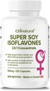 Soy Isoflavones 2.5:1 Extract 500mg (1250 mg Equivalent), Supports Women’s Wellness, 120 Vegan Capsules, 4-Month Supply, Non-GMO, Gluten Free