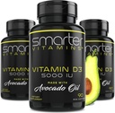 (3 verpakkingen) Slimmere vitamine D3 5000 IE in Avocado Oil 125mcg 270 Mini Softgels