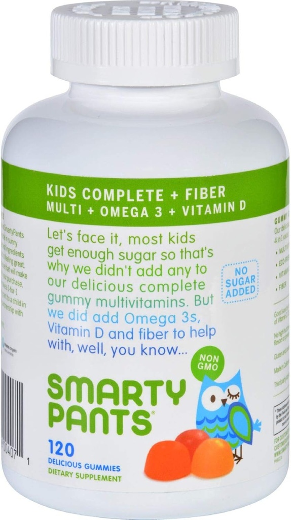SmartyBants Multivitamine - Kids Compleet en Fiber Gummy - 120 Tellen