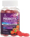 Vezel Gummies voor volwassenen, Dagelijks 4g Gummy Fiber Supplement, Prebiotic Gummy Digestieve Gezondheidsondersteuning - Plant Based Oplosbare vezels Kauwen, Prebiotica Ondersteunt Regularity & Digestie Non-GMO - 60 Gummies