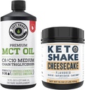 Links Coast Performance 100% Kokosnoot MCT Olie Vloeistof, 32oz + Cheesecake Keto Meal Vervangingsshake, 16oz