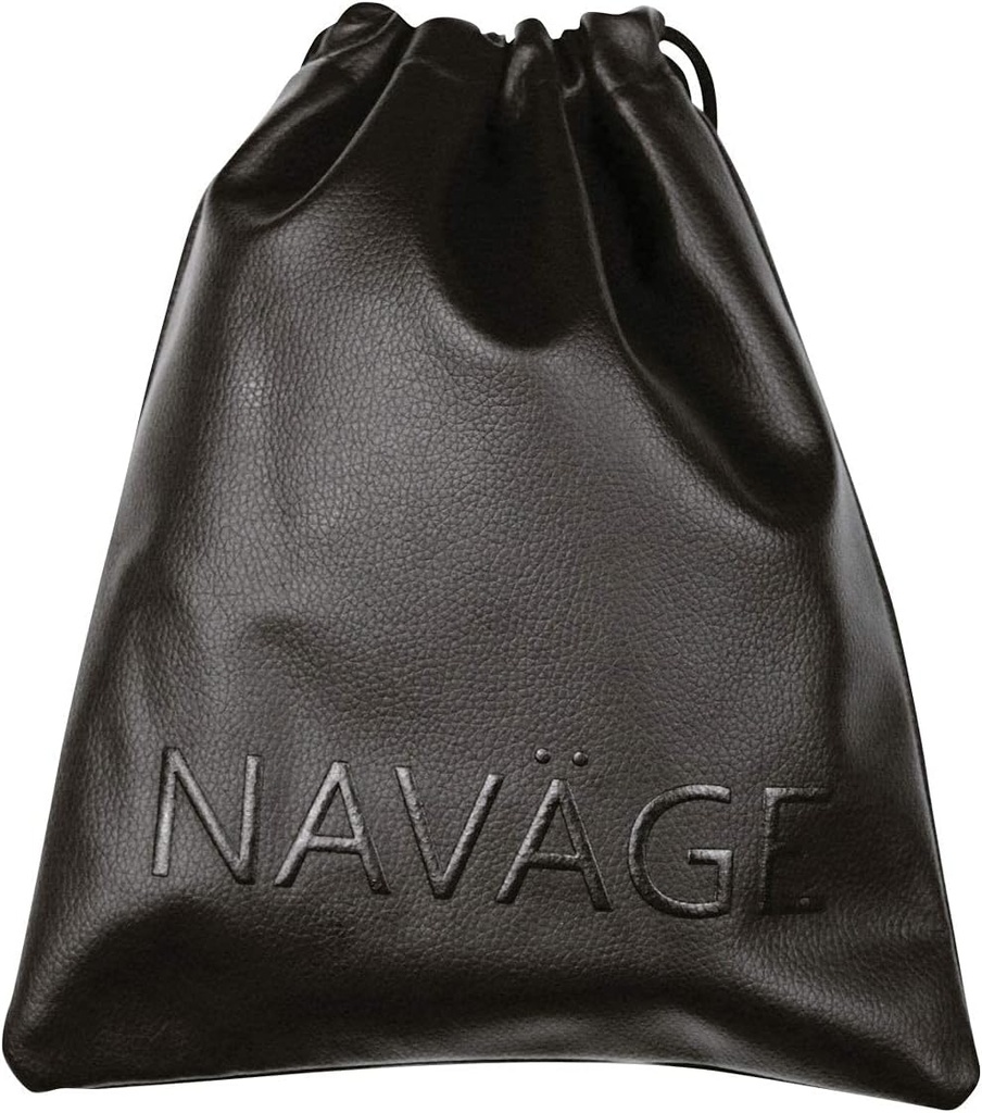 Navage Travel Bag (Black) - Vegan Leather Travel Pouches for Women and Men - Custom-Fit Small Pouch for the Navage Nasal Irrigation System - Veelzijdige Drawstring Pouch and Makeup Bag (8.25"x10.25")