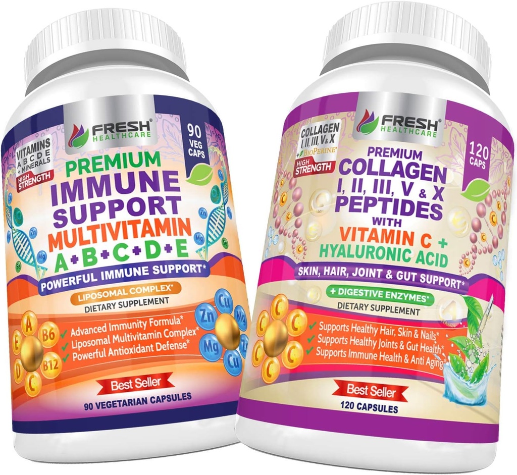 FRESHARE Immuun Multivitamine en Collagen Peptiden - Bundel