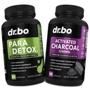 Body Detox Cleanse & Charcoal Capsules - Intestinal Digestieve Ondersteuning Supplementen voor Maag Gut Health - Pro Gut Health Intestine Supplement Binder Maag - Wormwood Black Walnut Complex & Kloven
