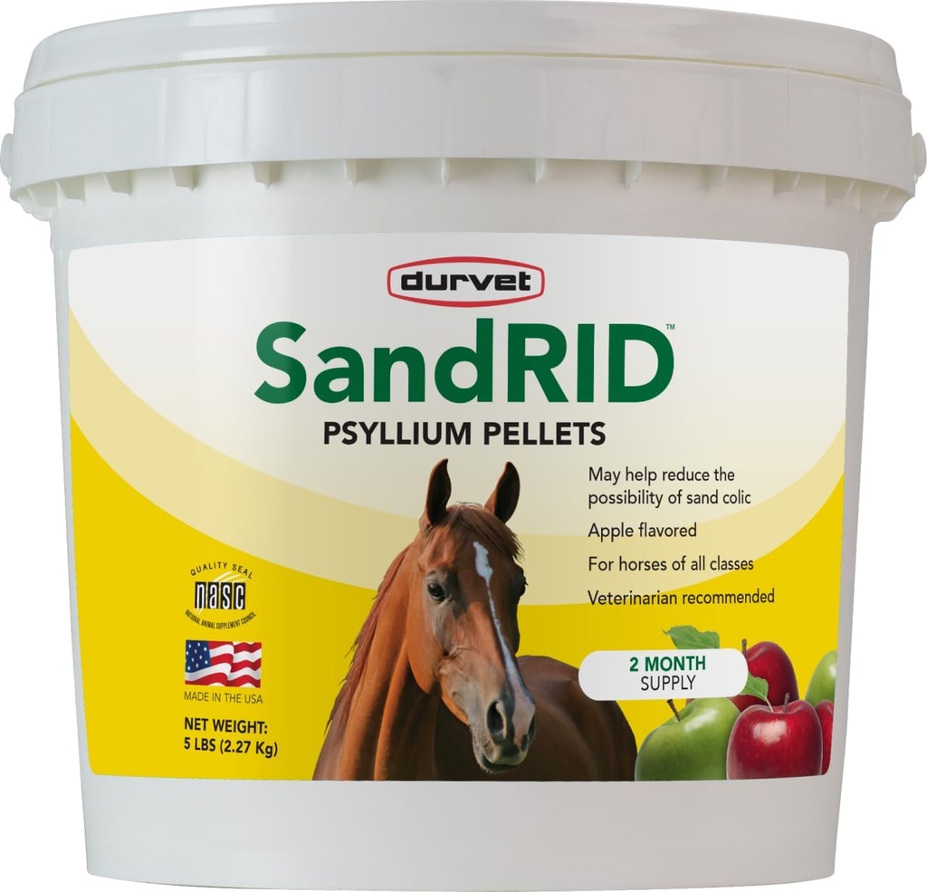Durvet 699627 Sandrid Psyllium Pellets, 5 Lb, 5 Pond (verpakking van 1)