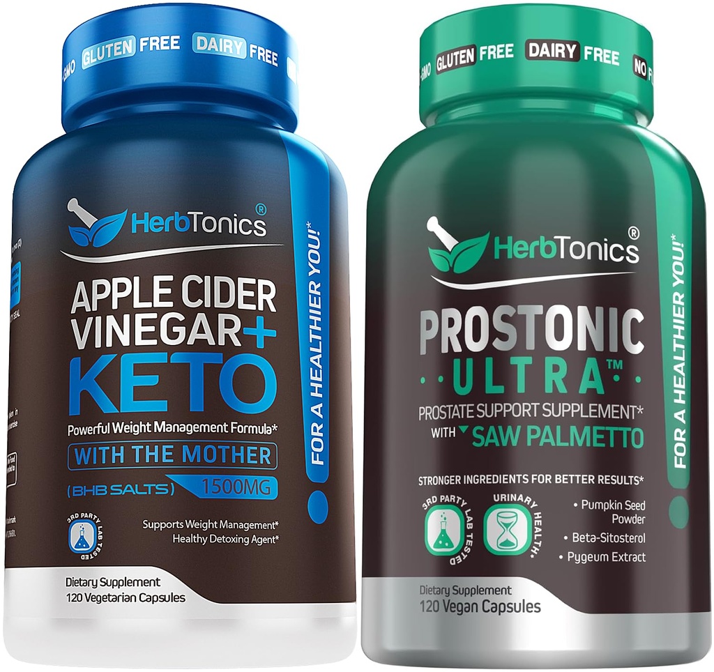 Herbtonics Apple Cider Vinegar Capsules Plus Keto BHB 