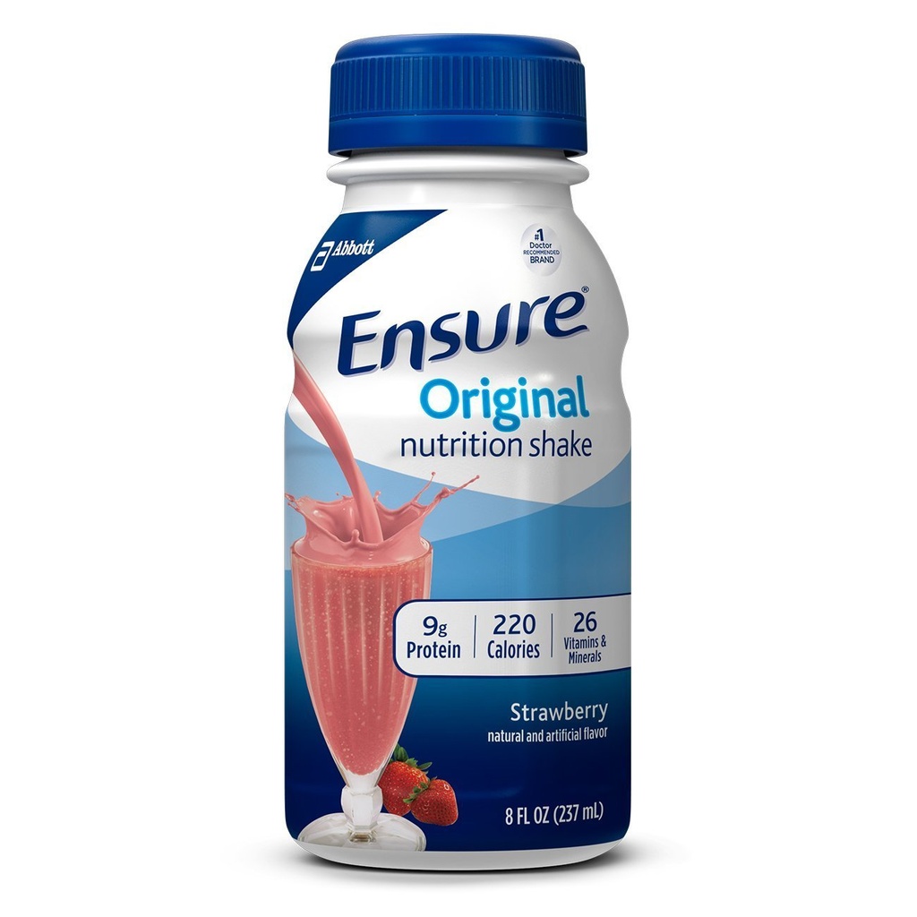 Zorg voor originele voeding Shake, aardbei, 8 Ounces, 12 Tellen