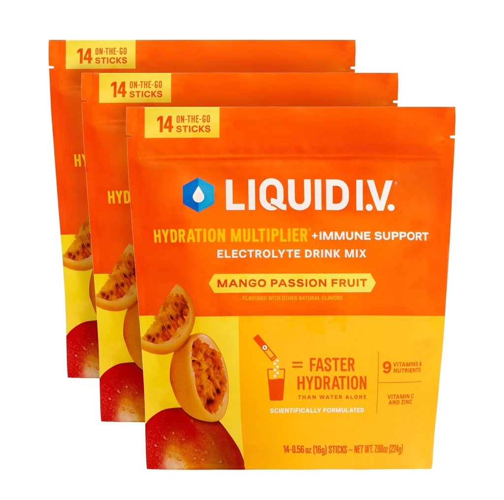 Vloeistof I.V.® Hydration Multiplier + Immune Support - Mango Passionfruit 