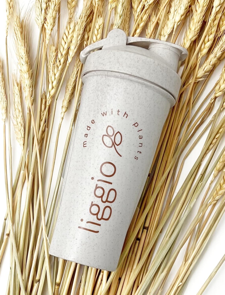 Eco-vriendelijk water & eiwit Shaker fles gemaakt met tarwestro vezel, natuurlijk