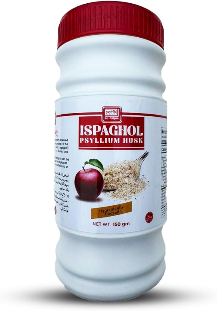 AL-TAQWA Psyllium Husk Powder, Psyllium Husk, Niet-gearomatiseerd, Psyllium Husk Whole, Psyllium Fiber, Isabgol Psyllium Husk, Ispagol