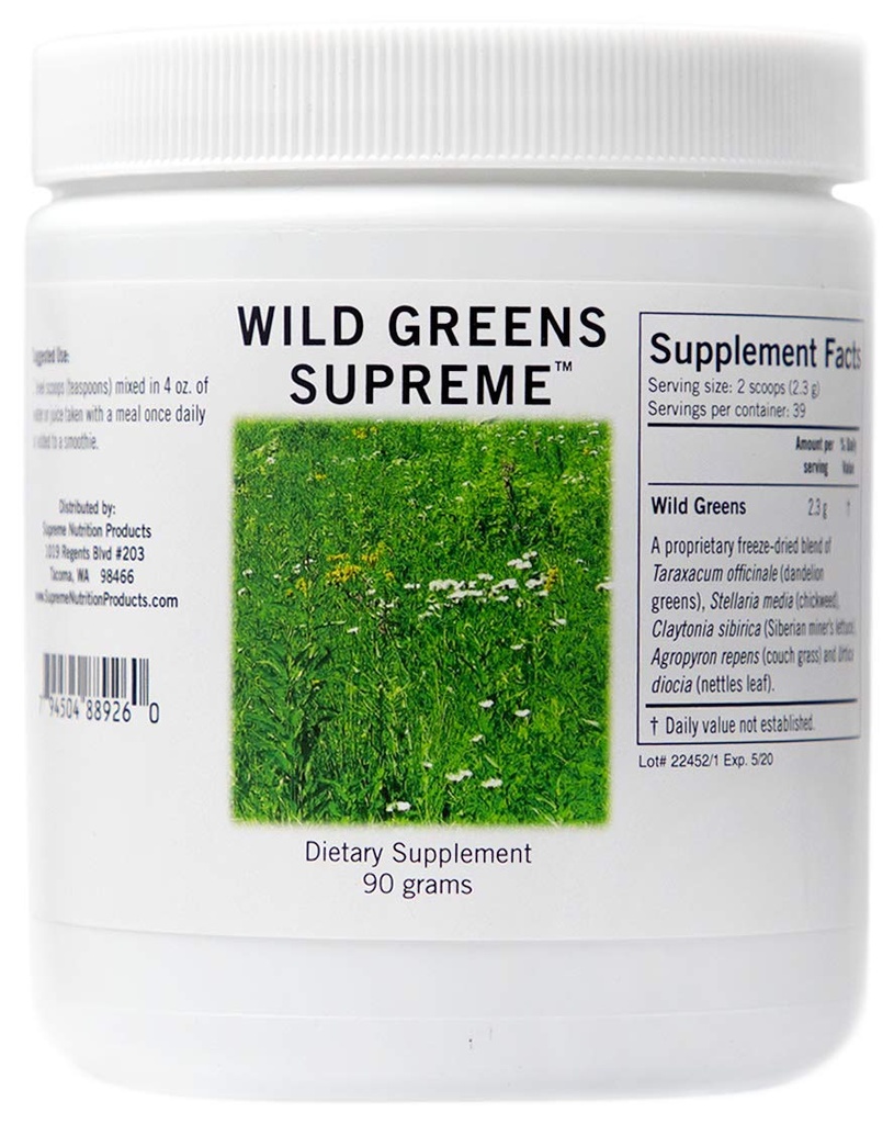 Supreme Nutrition Wild Greens Supreme, Pure 90 Gram Kruidencombinatiepoeder