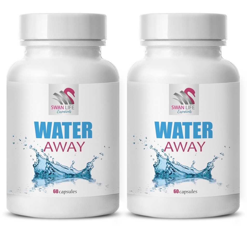 Waterbalans supplement - WATER AWAY - ondersteuning supplement, Wateroplossing, Natuurlijke diuretische mix, Kruidenwaterbalans, Diuretische ondersteuning supplement, Natuurlijke ondersteuning, Waterbalans 2 Bot 120 Caps