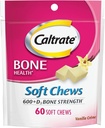 Caltrate Calcium & Vitamine D Zachte Kauwen Vanilla Creme 60 Elk (pakket van 2)