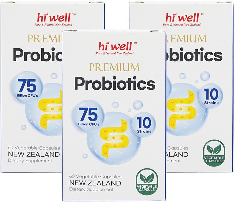 (pakket van 3) Hi Well Premium Probiotica 60Vegetarische Capsules