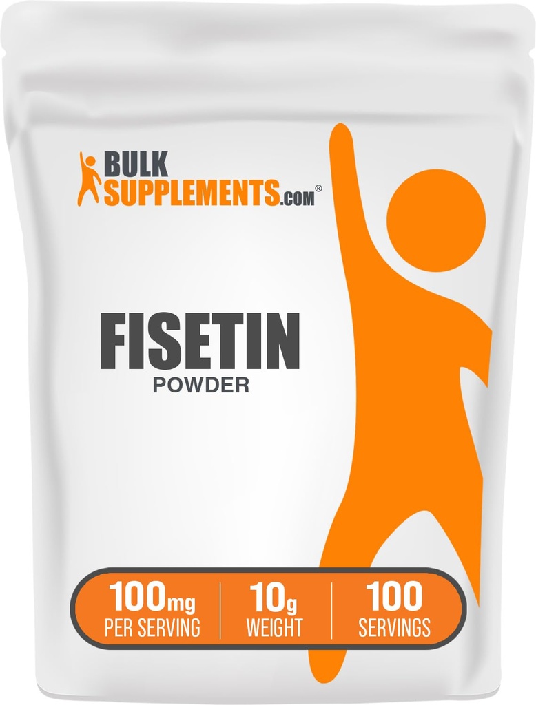 BulkSupplements.com Fisetin Powder - Nutritional Supplement, Fisetin 100mg, Antioxidanten Bron - Pure & Glutenvrij, 100mg per Serving, 10g (Pack of 1)