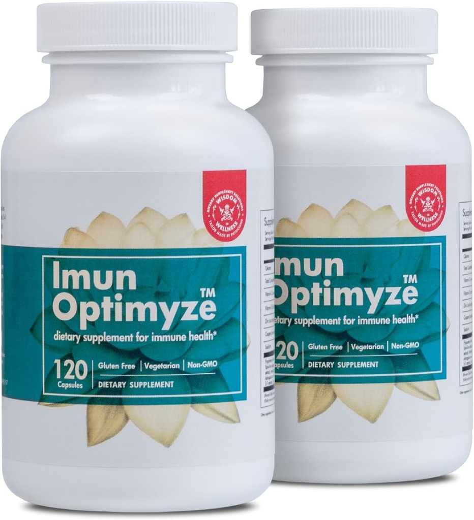 Immuun OPTIMIZE - Immuun Systeem Ondersteuning Supplement - 120 Capsules 2-pack - Balance Complex voor Immuun Ondersteuning - Multi Vitamine Capsules voor volwassenen - Glutenvrij en niet GGO-supplement