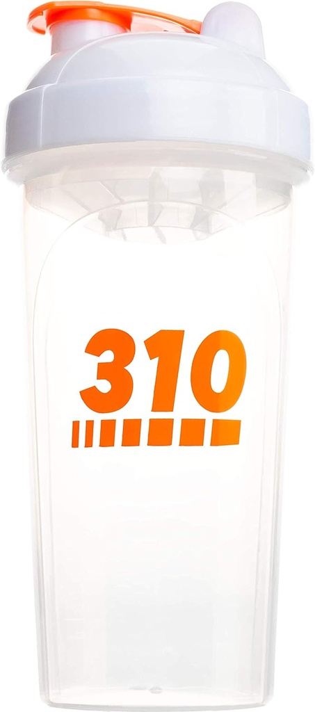 310 Voeding Proteïne Shaker Fles Maaltijd Vervanging Blender Cup voor het mengen van eiwitpoeders, Limonade Mix, en pre-workout (Witten Lid wissen)