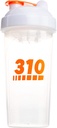 310 Voeding Proteïne Shaker Fles Maaltijd Vervanging Blender Cup voor het mengen van eiwitpoeders, Limonade Mix, en pre-workout (Witten Lid wissen)