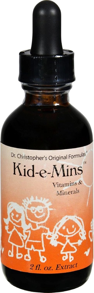 Dr Christopher's Kid-e-Mins Vitaminen en Mineralen Oranje - 2 floz