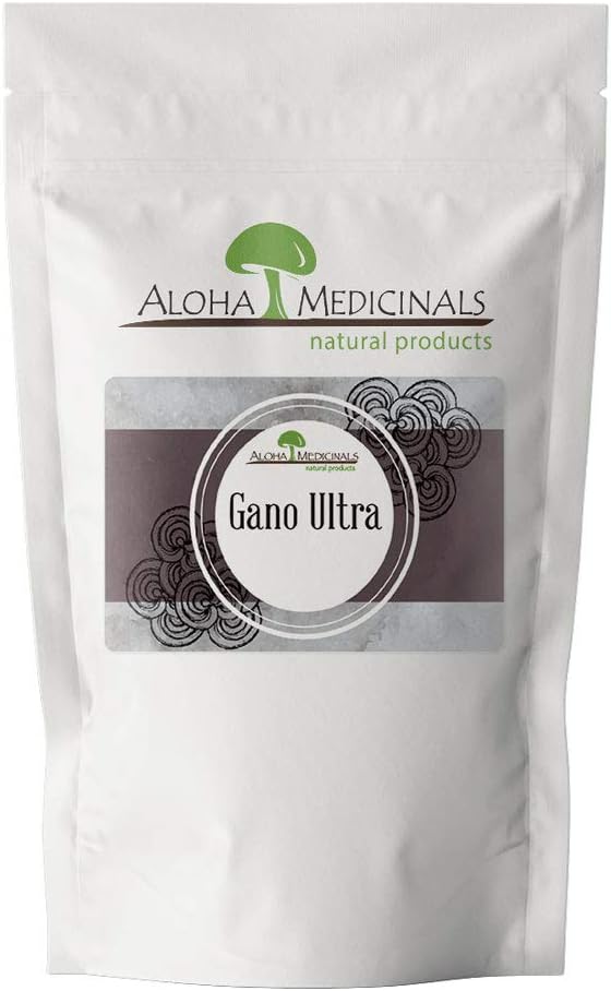 Aloha Medicinals Gano Ultra, Certified Organic Mushroom Supplement, Natural Health Supplement, Bag of 1 kg Powder