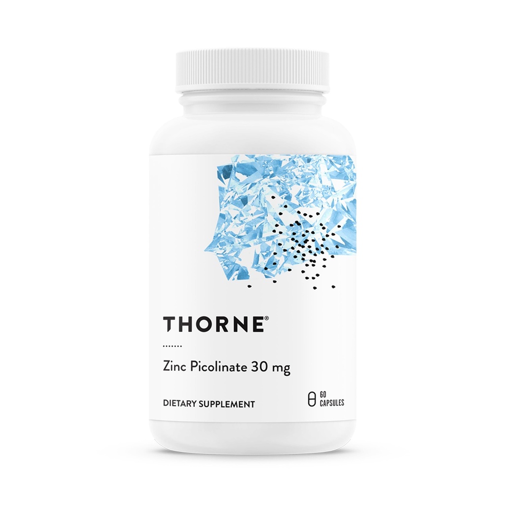 THORNE Zinc Picolinate 30 mg, Highly Absorbable Zinc, 60 Capsules