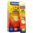 Redoxon Max Energy, helpt ondersteuning Inmune System, Citrus smaak, 20 Bruistabletten, 2,82 Oz, Box