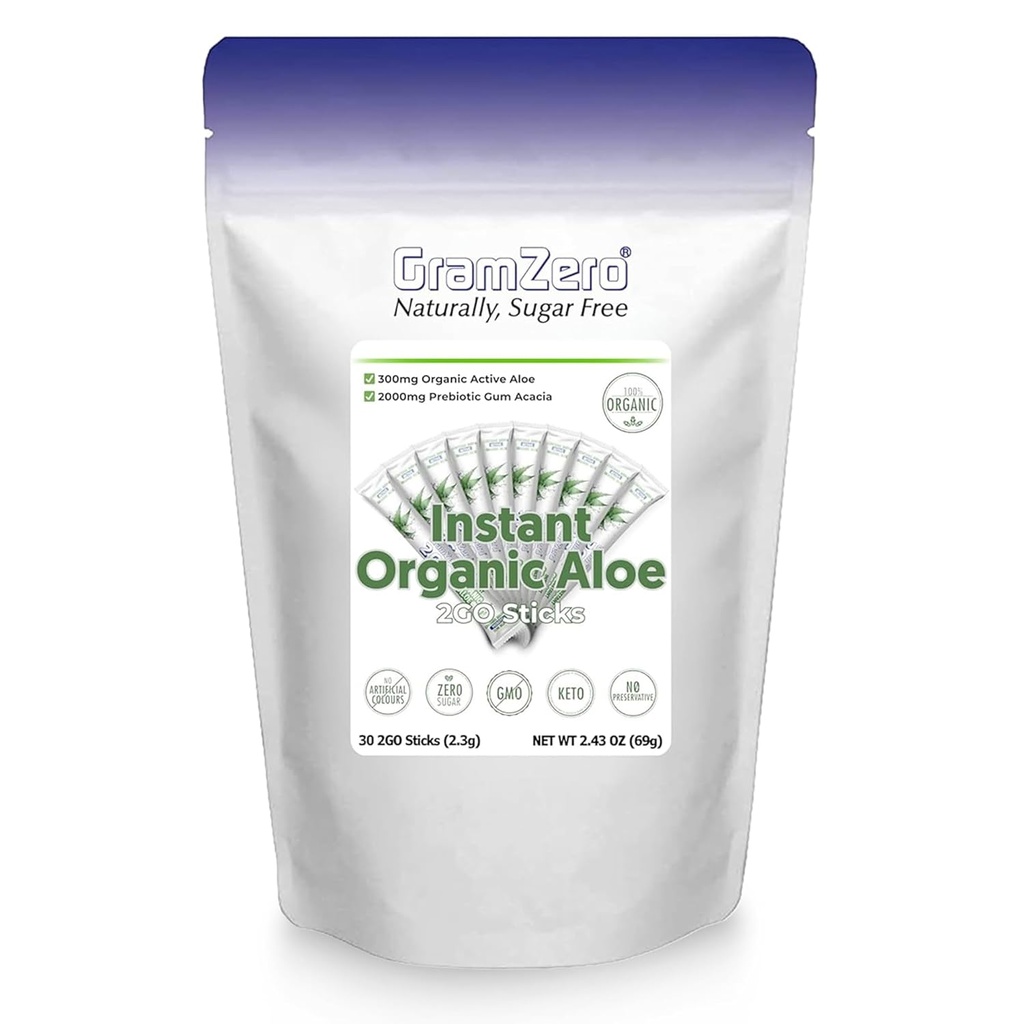 GramZero 2GO Sticks - Biologische Aloë: Ongearomatiseerd, Geweldig voor voedingsclub geladen thee