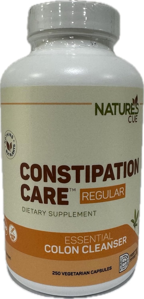 Natures's cue Kosher Occasional Constipatie Care Regular Essential Colon Cleanser Kosher Pascha 250 Vegetarische Capsules