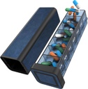 Pillen Organisator 1 keer per dag, Pill Box 7 Dag, Weekly Reizen pil geval, Dagelijkse Grote Medicatie houder Container, Eenmaal Dagelijkse Pillbox Dispenser voor Vitamine, Geneeskunde, Pillen, Supplement (Blauw)