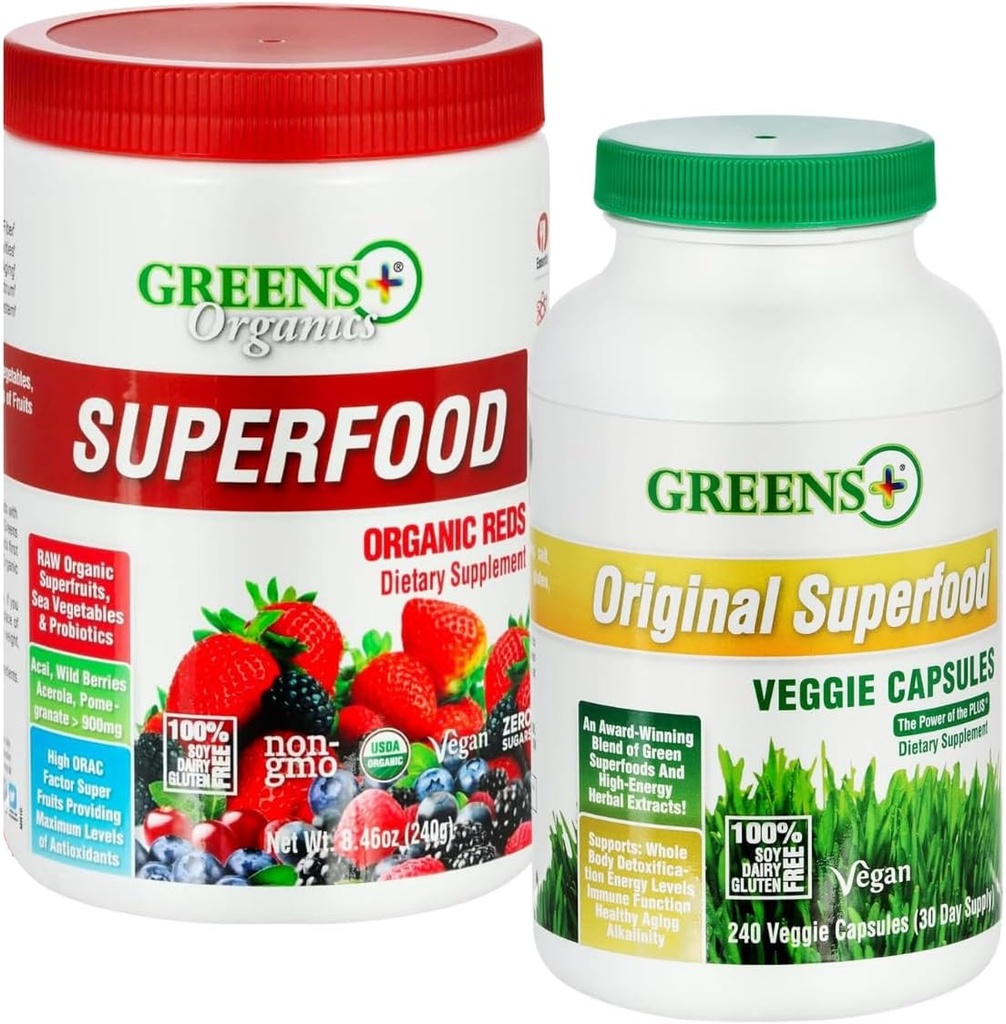 Groenen+ Biologische Reds Superfood Powder Biologische Super Veggie Capsules