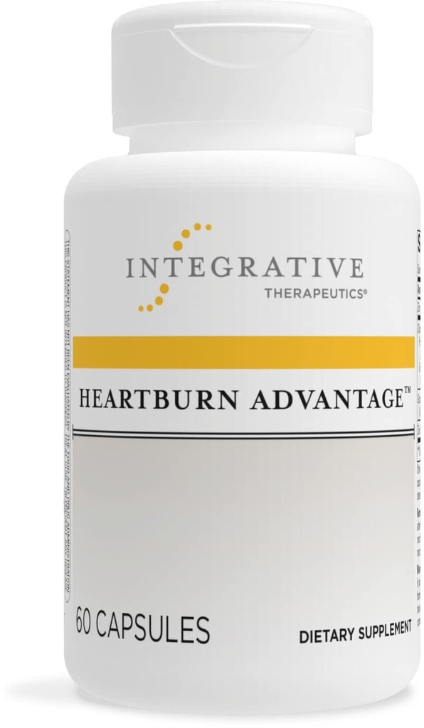Integrative Therapeutics Heartburn Advantage - Support for Occasional Heartburn, Bloating & Nausea* - Digestive & GI Health Support Supplement- Gluten-Free & Dairy-Free - 60 Capsules (60 Servings)