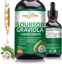 Soursop Bitters Liquid Drop: Biologische Graviola Soursop Leaf Extract Liquid for Cell Support, Regeneration, Immune Boost, Relax and Antioxidant Support