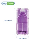 Ezy Dose Pill Cutter en Splitter met Dispenser, snijdt pillen, vitamines, tabletten, roestvrij staal Blade, Travel Sized, Kleuren mei Vary (pakket van 2)