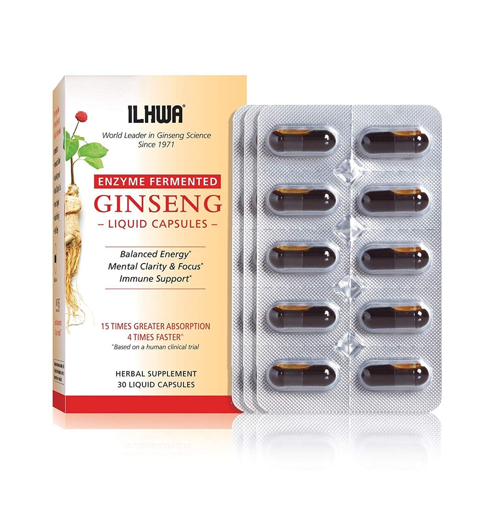 ILHWA Enzyme Gefermenteerde Ginseng, 30 vloeibare capsules