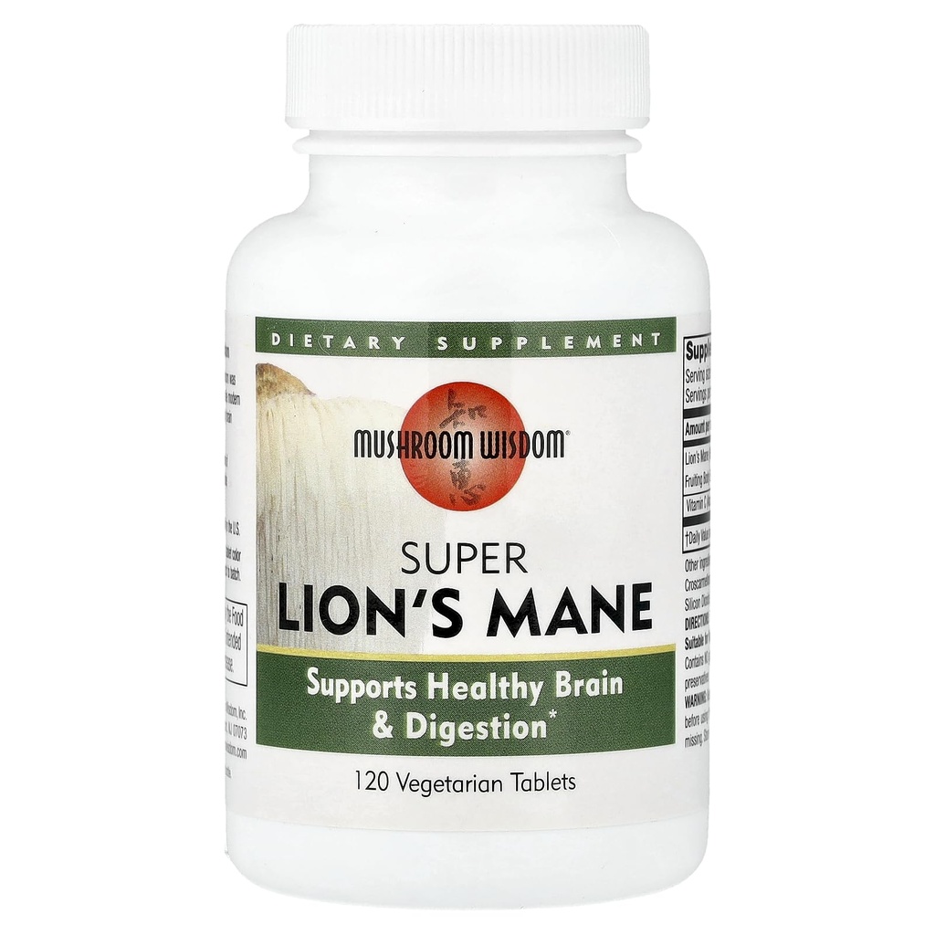 Mushroom Wisdom Super Extract, Lion's Mane, 120 Tellen