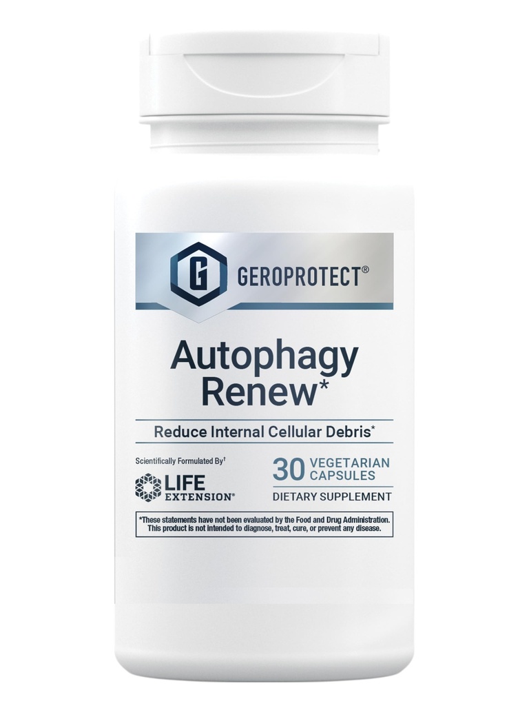Life Extension GEROPROTECT® Autophagy Renew, Luteoline, Piperlongumine, Cellular Health Support, Gezond Verouderen, Glutenvrij, Non-GMO, Vegetarisch, 30 Capsules