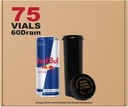 W Gallery 75 Black 60 Dram Reversible Cap - luchtdichte geur Proof Flacons - Plastic Medical Grade Prescription Flessen voor pillen Kruiden Bloemen Supplementen, Bulk Pack, Niet glazen Jaren