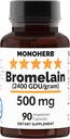 MONOHERB Bromelain 500 mg per capsule - 90 Veg capsules - 90 porties