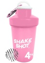Roze - 4oz Mini Shaker fles voor pre-workout, Creatine, kleine scoop supplementen (niet voor eiwit) Clip & Shaker Ball