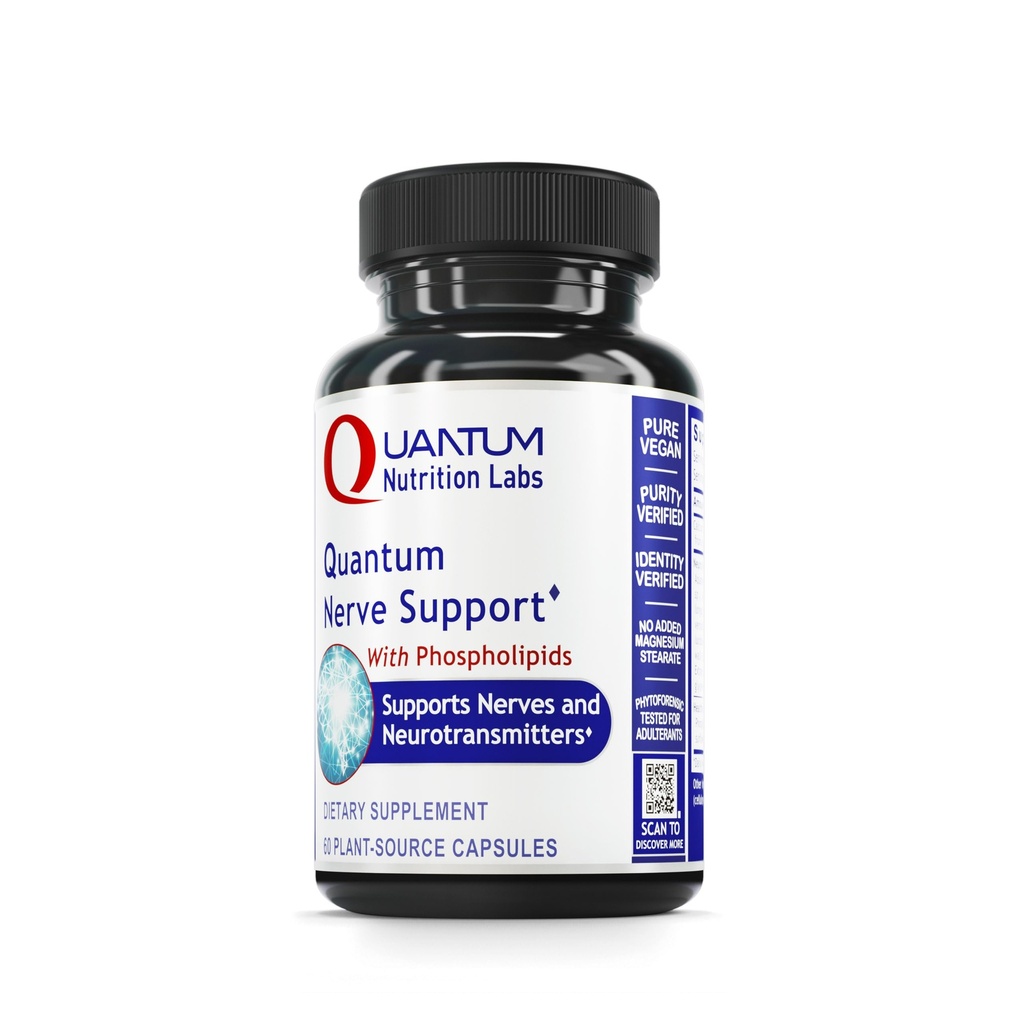 Quantum Nutrition Labs Zenuwondersteuning - Nerve Health Supplements, Brain Supplements, Nootropic with Rhodiola Rosea, Brain & Nerve Health - 60 Vegetarische Capsules