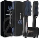 Arkam Baard Straightener voor mannen -Premium Verwarmde baardborstel Kit w/Anti-Scald Feature, Dual Action Hair Comb en Hard Shell Travel Case voor middelgrote tot lange baarden - Kostuum en Grooming Gifts voor mannen
