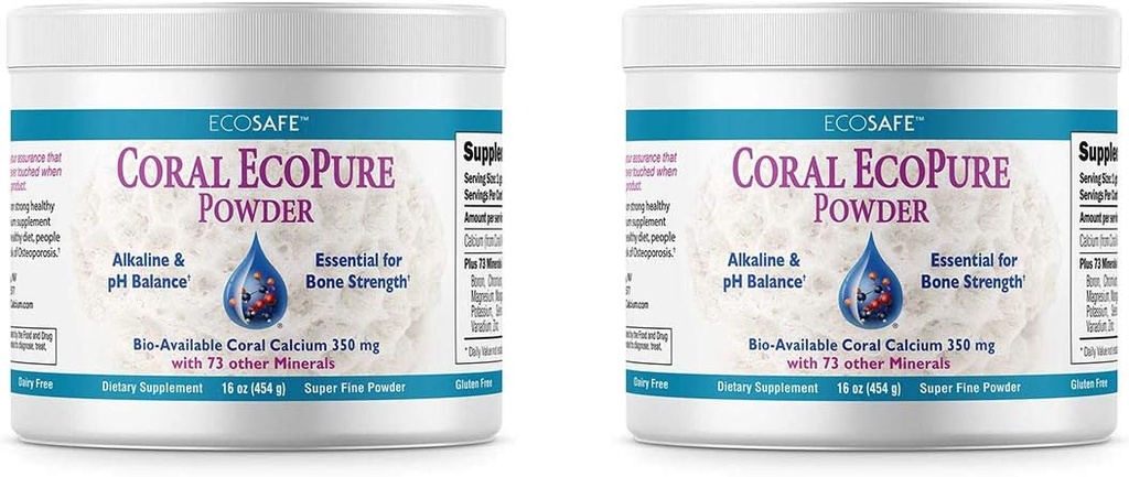 Ecopure Koraal Calciumpoeder met sporenmineralen - 16 Ounces