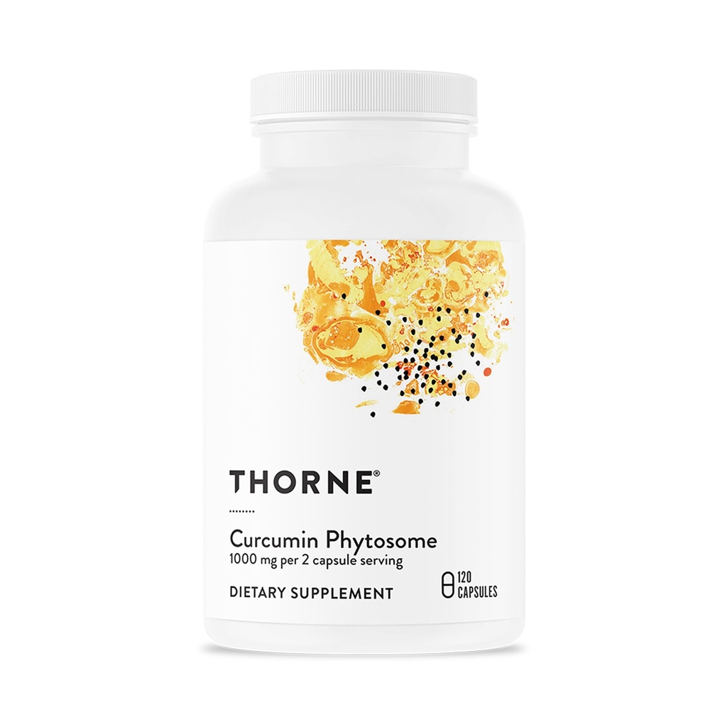 THORNE - Curcumine Phytosome 1000 mg (Meriva) - Klinisch bestudeerd, hoge absorptie - Ondersteunt gezonde ontstoken respons in gewrichten, spieren, GI Tract, lever, hersenen & zenuwen* - 60 porties