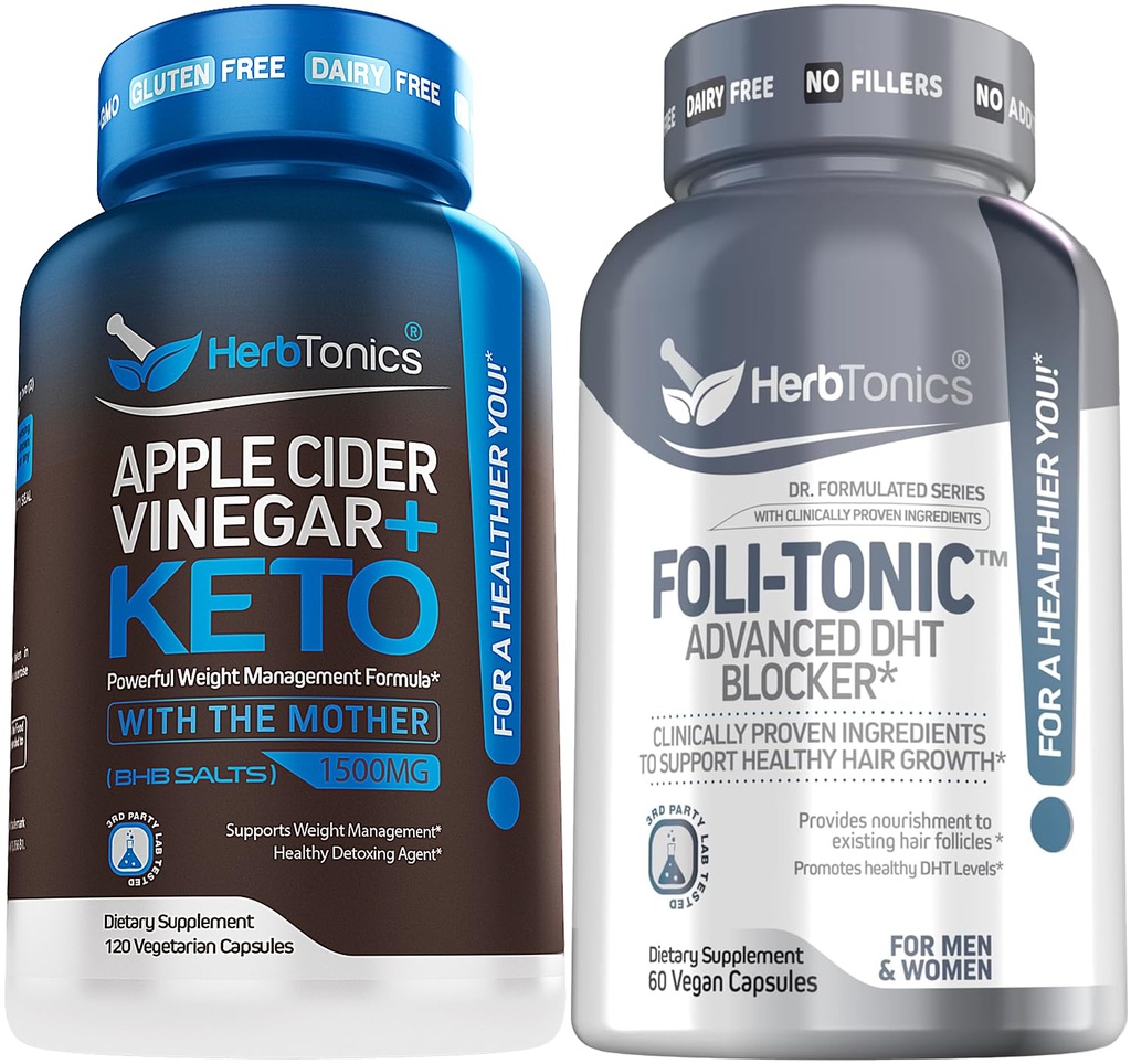 Herbtonics Apple Cider Vinegar Capsules Plus Keto BHB 